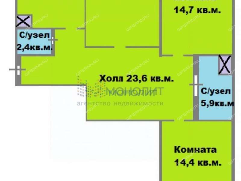трёхкомнатная квартира на бульваре Академика Королёва дом 6