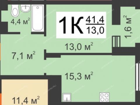 1-komnatnaya-ul-akademika-chazova-d-3 фото