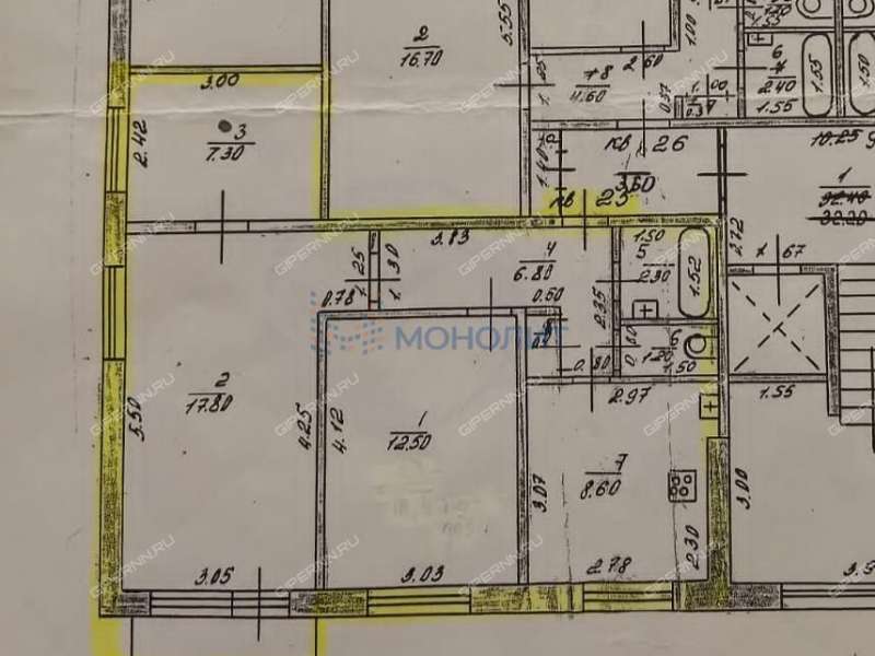 трёхкомнатная квартира на Ковалихинской улице дом 49