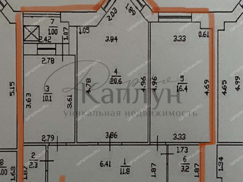 двухкомнатная квартира на улице Генкиной дом 25а