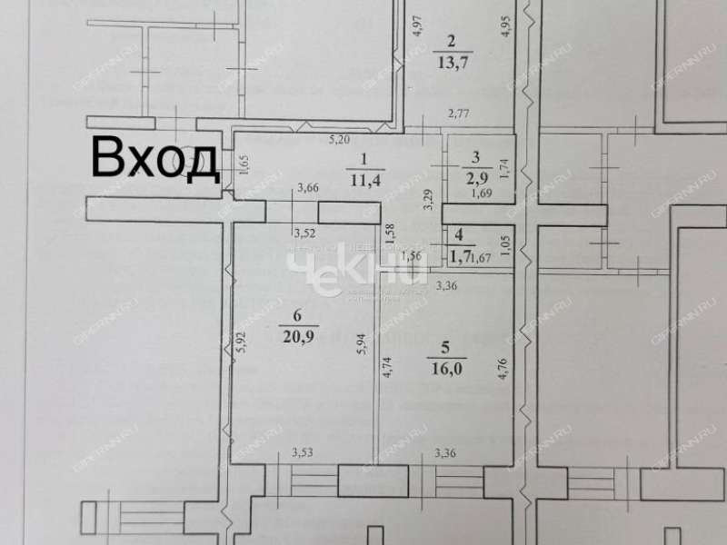 двухкомнатная квартира на улице Родионова дом 189/24