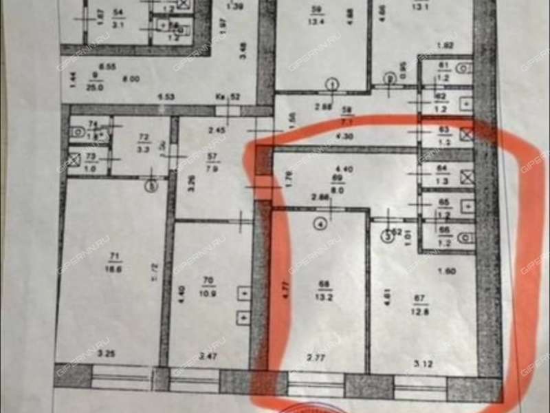 двухкомнатная квартира на улице Лесной Городок дом 1