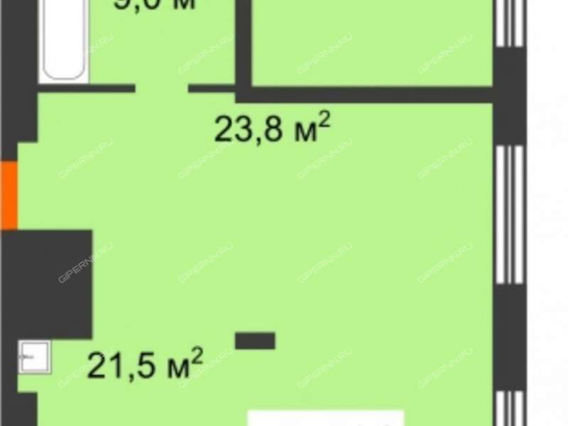 однокомнатная квартира на улице Белинского дом 66