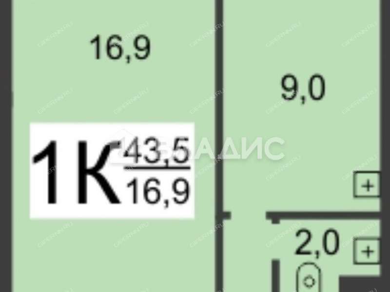 однокомнатная квартира на улице Карла Маркса дом 20