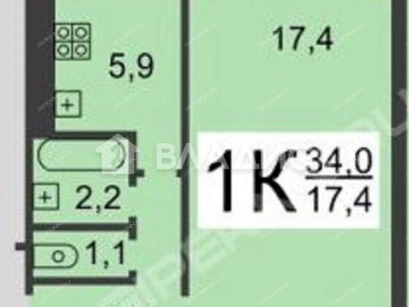 однокомнатная квартира на Радужной улице дом 14