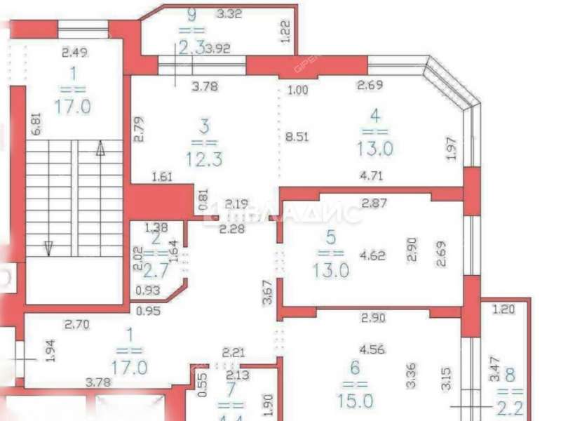 трёхкомнатная квартира на улице Тимирязева дом 7 к1