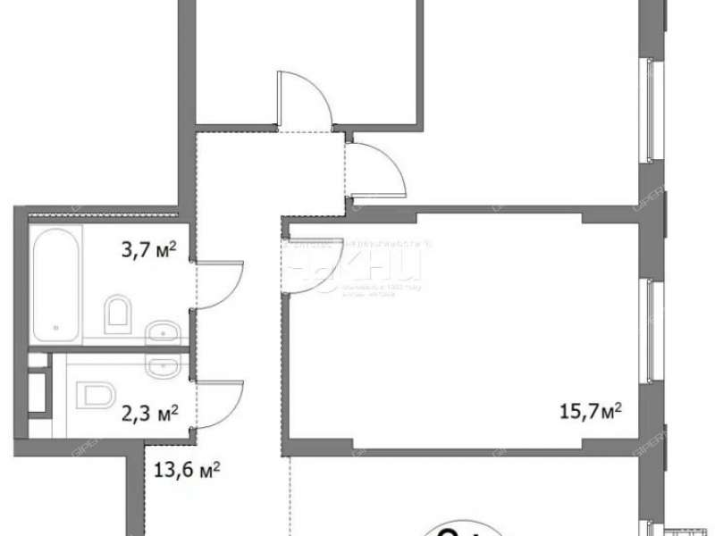 трёхкомнатная квартира на улице Сергея Акимова дом 50