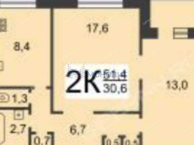 двухкомнатная квартира на улице Пискунова дом 45