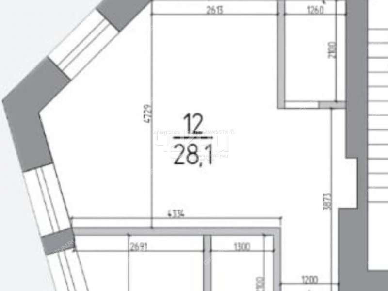 однокомнатная квартира на Алексеевской улице дом 24/27