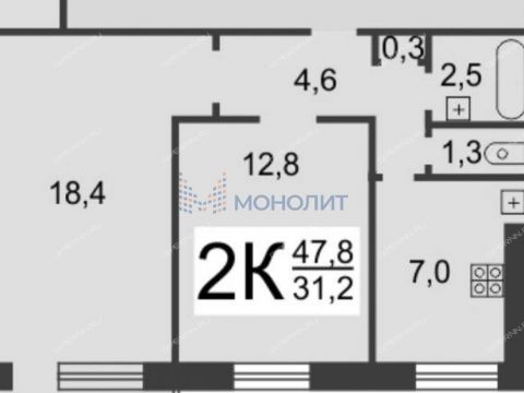 2-komnatnaya-ul-admirala-makarova-d-1 фото